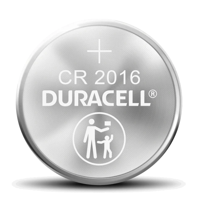 Pila Duracell CR2016, vista frontale originale