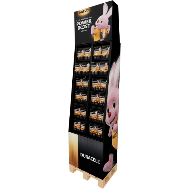 Esempio di espositore Duracell, immagine di riferimento