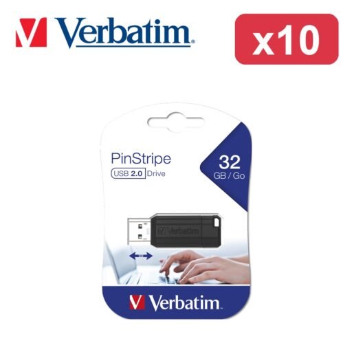 USB 32GB 2.0 VERBATIM PINSTRIPE BL1