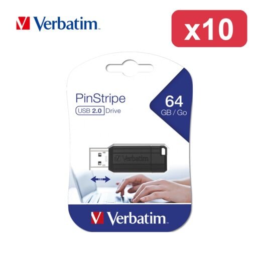 USB 64GB 2.0 VERBATIM PINSTRIPE BL1