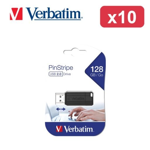 USB 128GB 2.0 VERBATIM PINSTRIPE BL1