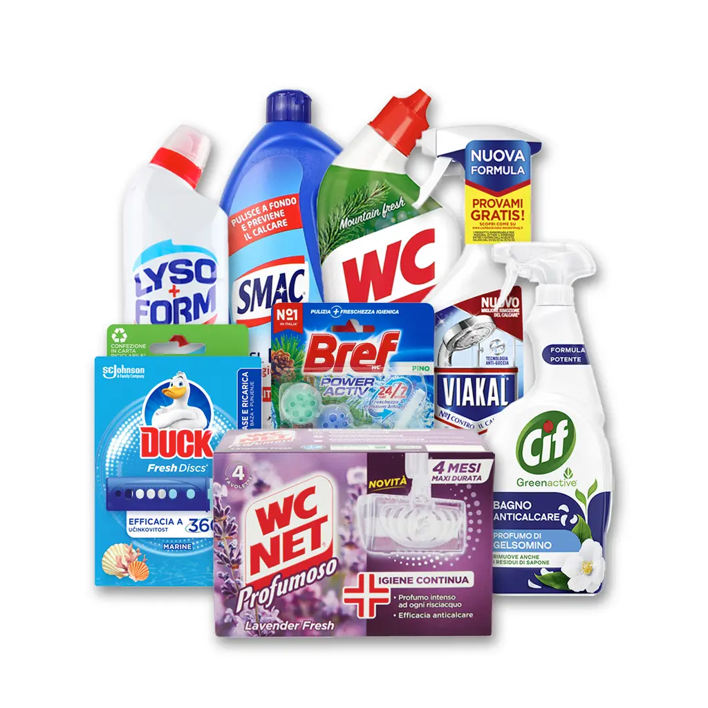Detergenti bagno all’ingrosso - WC Net, Bref, Smac, Ajax, Cif | Supergros.it