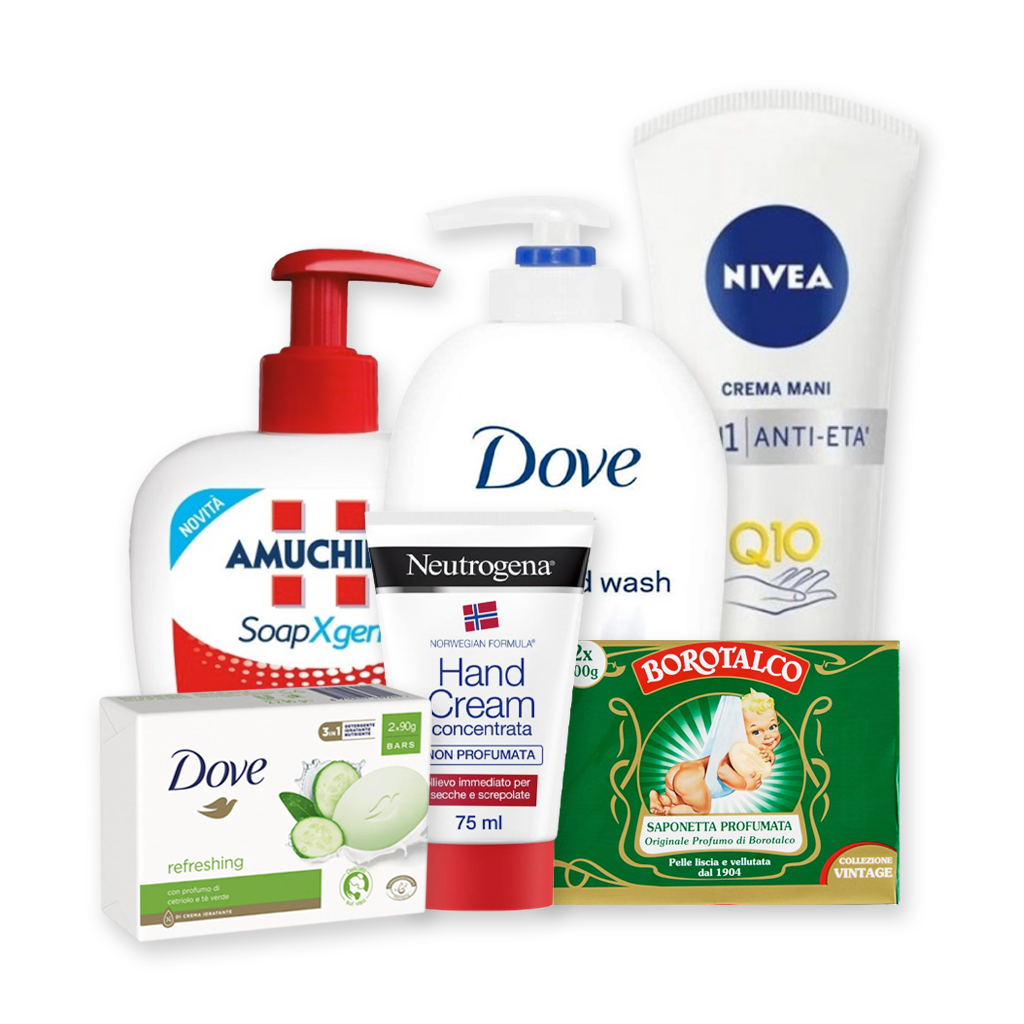 Saponi e creme mani all'ingrosso - Dove, Nivea, Borotalco | Supergros.it