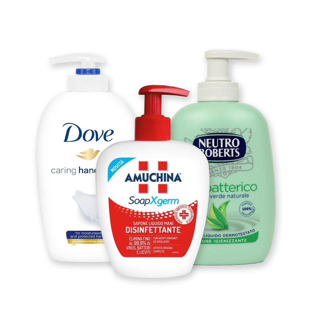Sapone liquido all’ingrosso - Dove, Neutro Roberts, Amuchina | Supergros.it