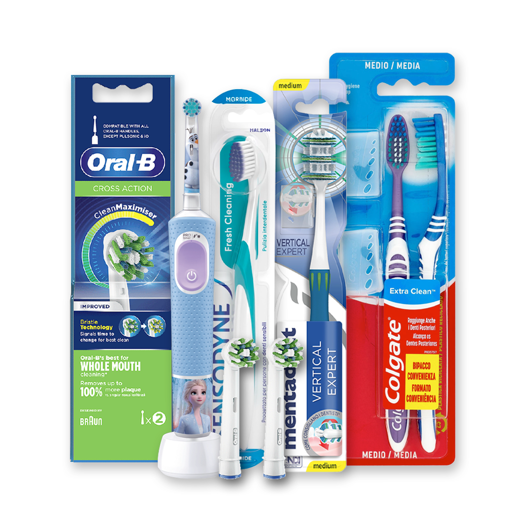 Spazzolini e testine all’ingrosso - Oral-B, Mentadent, Colgate | Supergros.it
