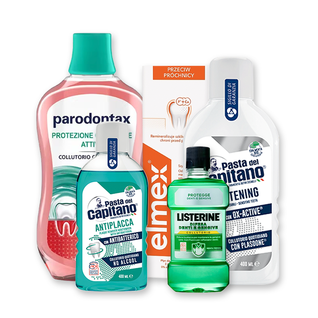 Collutori all’ingrosso - Listerine, Elmex, Parodontax, Pasta del capitano | Supergros.it