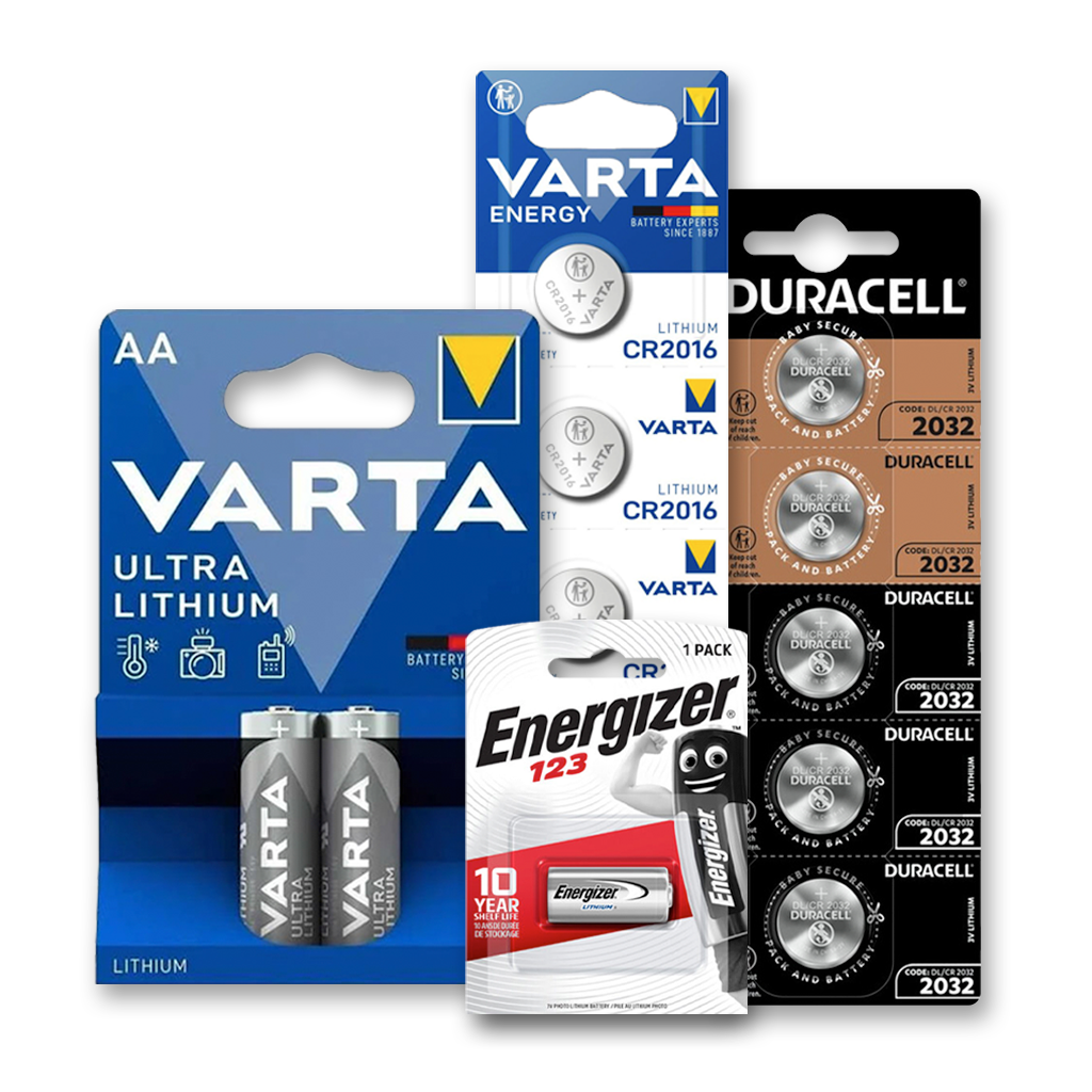 Batterie al litio Varta, Energizer e Duracell