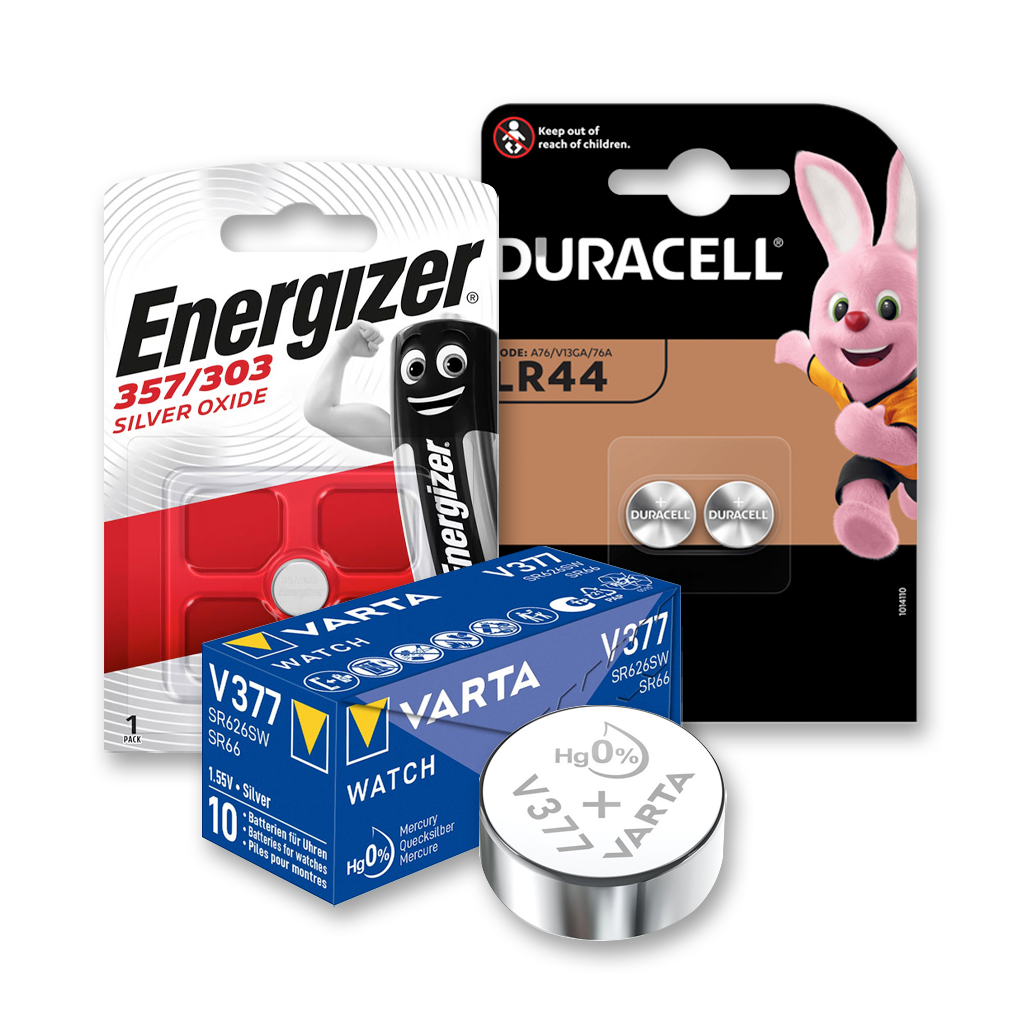 Batterie bottone Duracell e Energizer per dispositivi elettronici