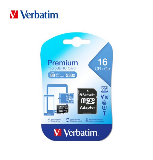 Micro Sdhc 16Gb Cl10 Verbatim Premium Bl1