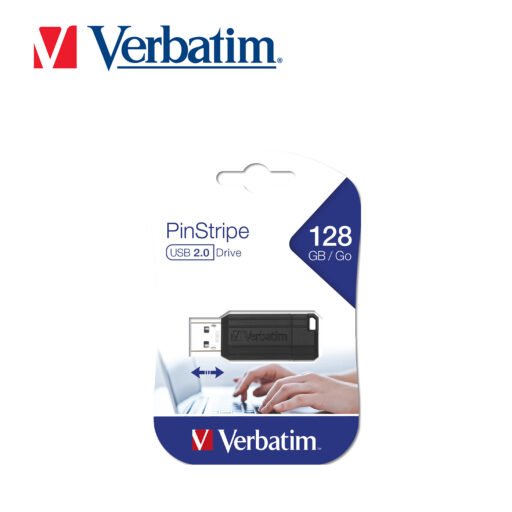 Usb 128Gb 2.0 Verbatim Pinstripe Black Bl1