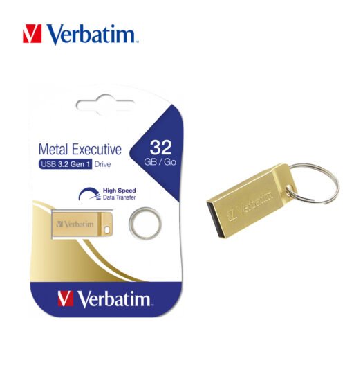 Verbatim Pen Drive Usb 3.2 Gen1 32G Metal Executive Gold