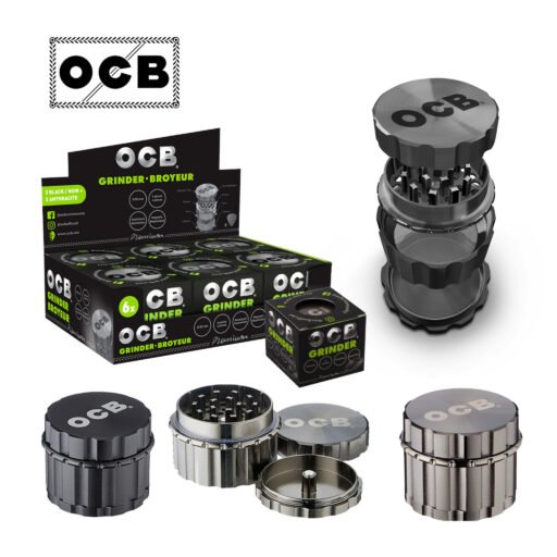 Ocb Grinder Metallo Black Silver 6Pz