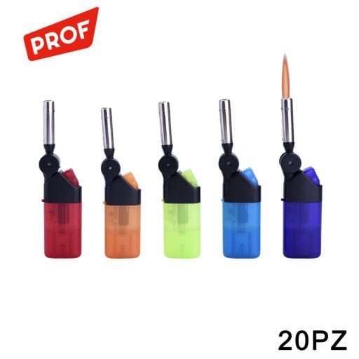 Art.40411544 Prof Mini Accendigas 5 Colors Turbo 20Pz