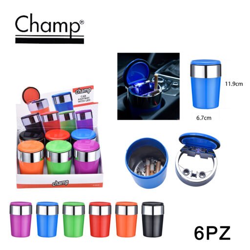 Art.40448606 Champ Car Ashtray Colors With Led Dl6
