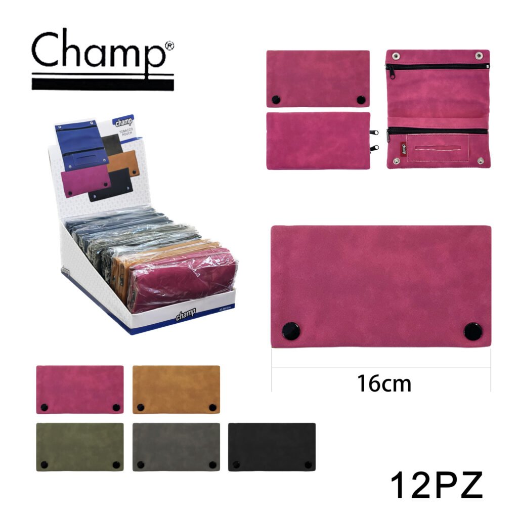 ART.40590516 CHAMP ZIPPED TOBACCO POUCH CONF.12PZ
