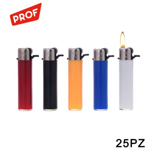 Art.40010058 Prof Accendino Colorato Solido Con Codice A Barre Conf.25Pz