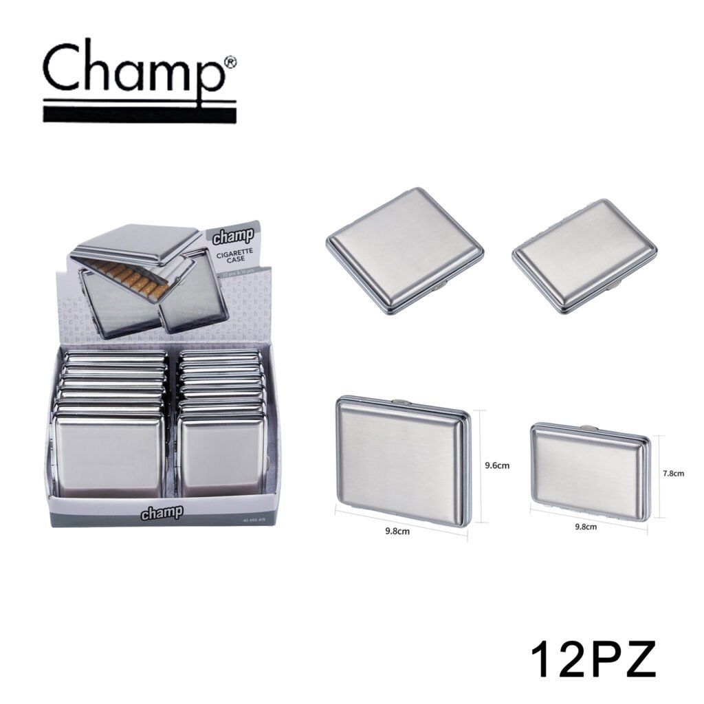 Art.40590415 Champ Metal Sigaretta Case 16 20 Pcs-Dl-12