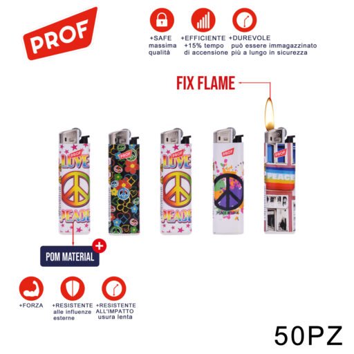 Art.40804577 Prof Accendino Fiamma Fissa Peace Conf.50Pz