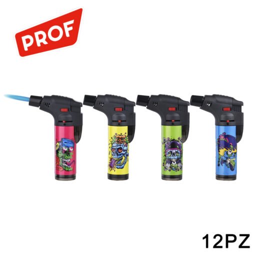 Art.40804344 Prof Easy Torch Crazy Skulls 12Pz