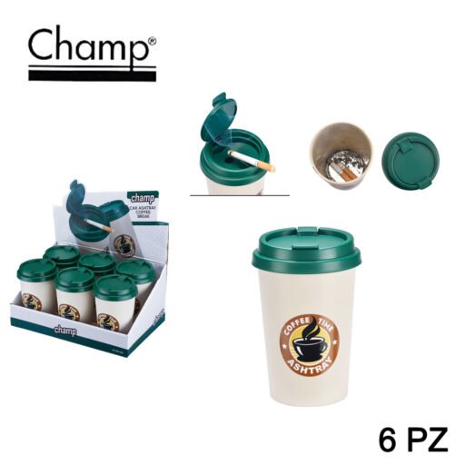 Art.40509005 Posacenere Champ Car Astray Coffee Break 6Pz