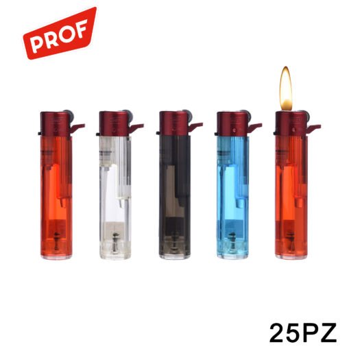 Art.40009900 Prof Accendino Red Trasparente Conf.25Pz