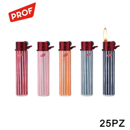 Art.40009913 Prof Accendino Red Stripes Conf.25Pz