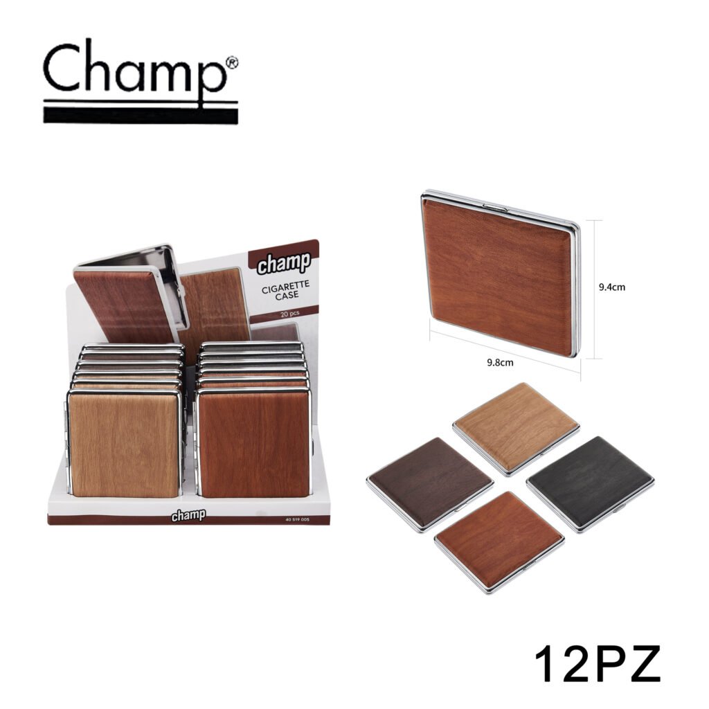 Art.40519005 Champ Cigaret.Case 20 Pc.Metal Wooden Dl-12