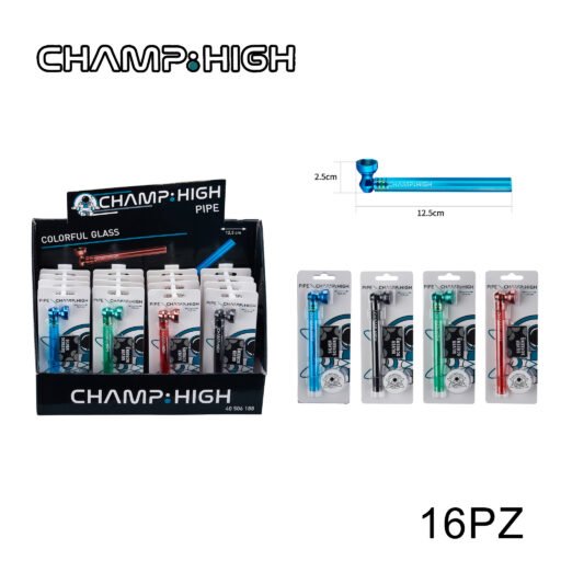 Art.40506188 Champ High Pipa Di Vetro Colorata Dl16