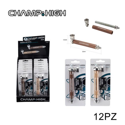 Art.40506190 Champ High Metal Wooden Pipe12Cm D12