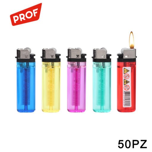 Art.41009425 Prof Accendino Trasparente Con Codice A Barre Conf.50Pz