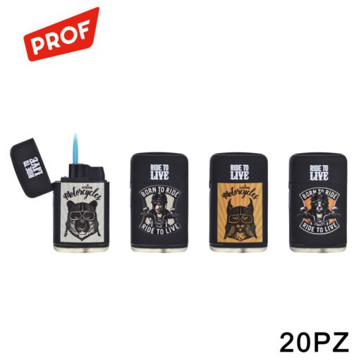 Art.40804675 Prof Accendino Turbo Capsula Animals Biker Conf.20Pz
