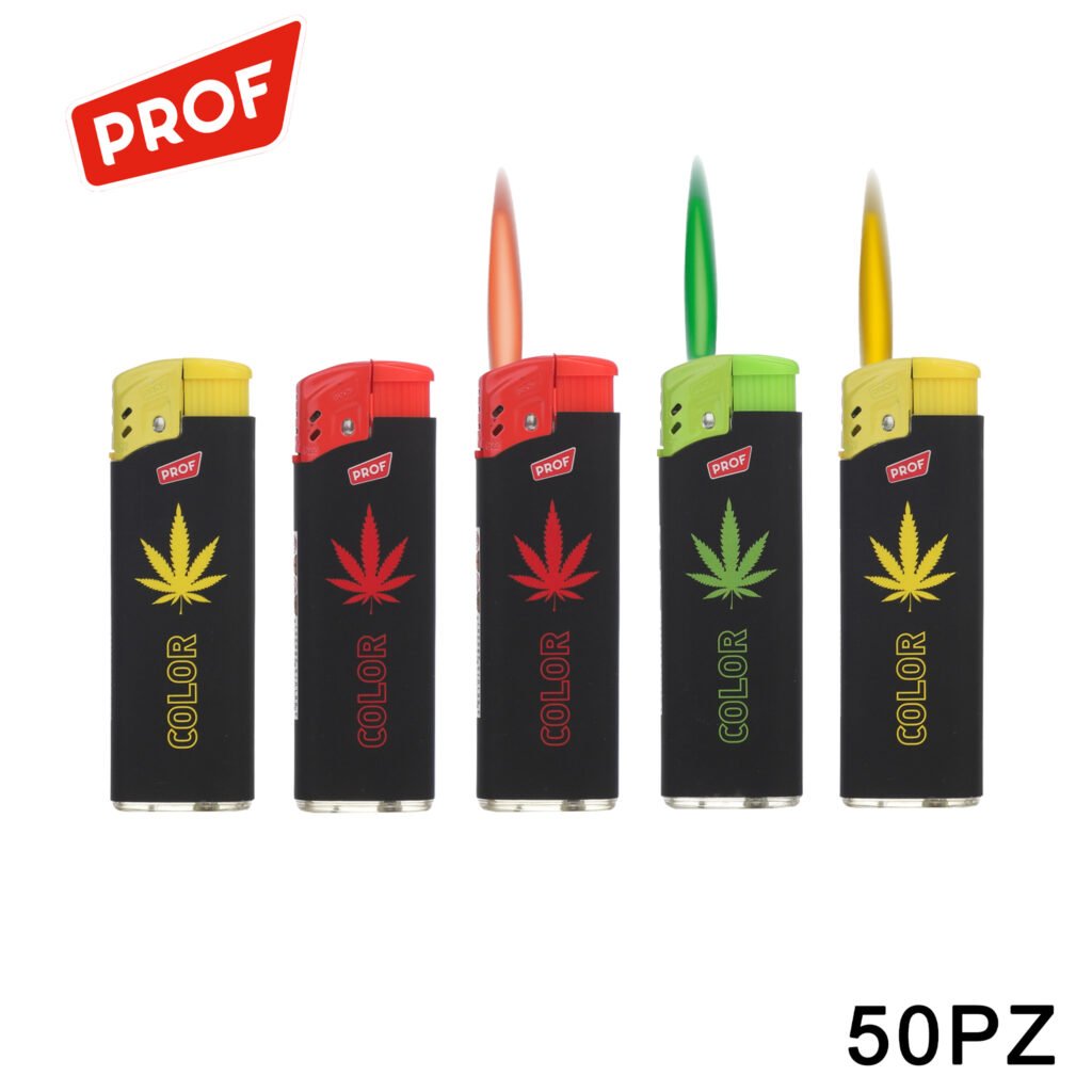 ART.40804683 PROF ACCENDINO TURBO GOMMATO FIAMMA COLORATA LEAVES CONF.50PZ