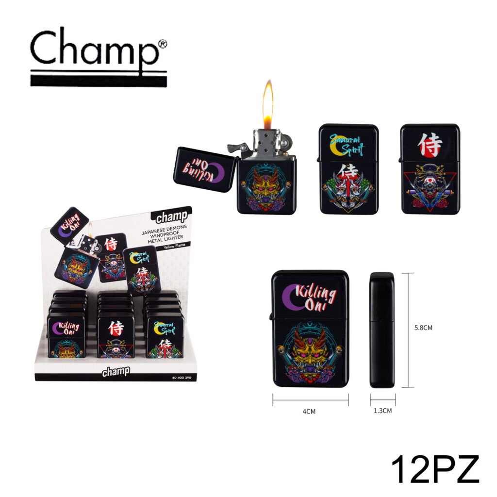 Art.40400390 Champ Japan Demons Wp Flint Lighter Dl12