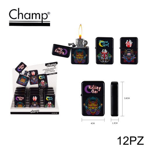 Art.40400390 Champ Japan Demons Wp Flint Lighter Dl12