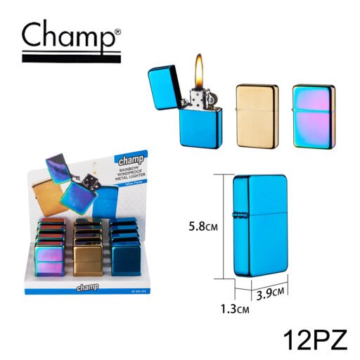 Art.40400392 Champ Rainbow Wp Flint Lighter Dl12
