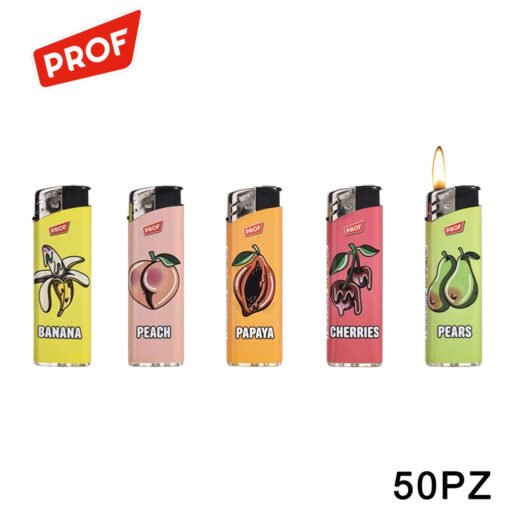 Art.40804743 Prof Accendino Fixflame Sexy Fruits Elect Lighter Conf.50Pz