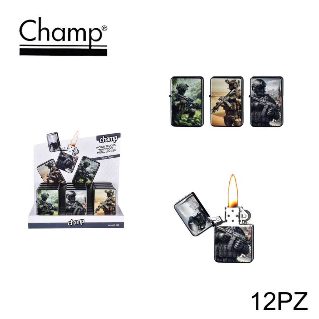 Art.40400397 Champ World Troops Wp Flint Lighter Dl-12