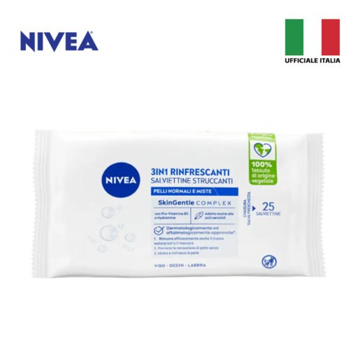 Nivea Salviettine Struccanti 3In1 Rinfrescanti 25Pz Art.81121