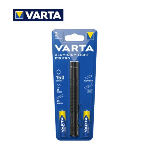 Torcia Aluminium Light F10 Pro Con 2 Aaa Varta Art.16606 Bl1
