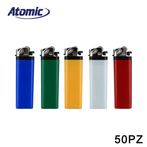 Art.3936005 Atomic Accendino Duro Monouso Colorato Ass. Conf.50Pz