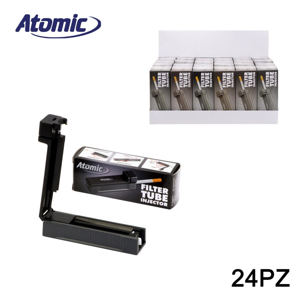 Art.0401100 Atomic Macchina Sigaretta Standard Nera Conf.24Pz