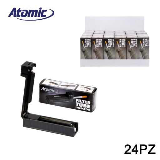 Art.0401100 Atomic Macchina Sigaretta Standard Nera Conf.24Pz