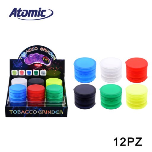 Art.0212418 Atomic Grinder In Plastica In Gomma 5 Parti 6 Colori Ass. Conf.12Pz