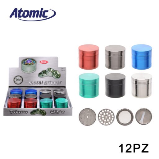 Art.0212435 Atomic Grinder In Metallo 4 Parti 6 Colori Ass. Conf.12Pz