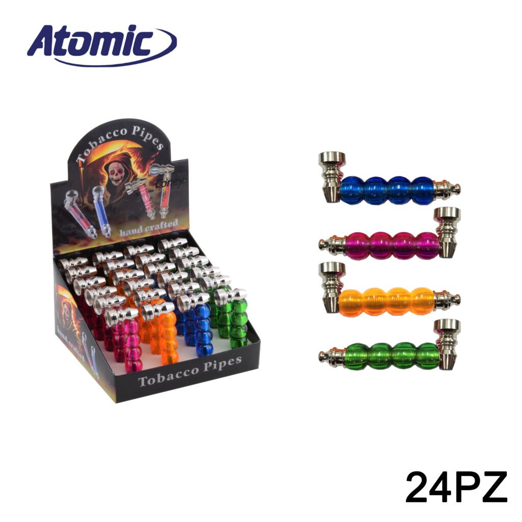 ART.0212739 ATOMIC PIPA TABACCO PALLINE 4 COLORI ASS. CONF.24PZ