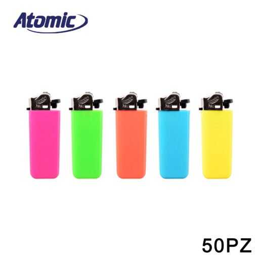 Art.3939405 Atomic Accendino Mini Monouso Neon Ass. Conf.50Pz