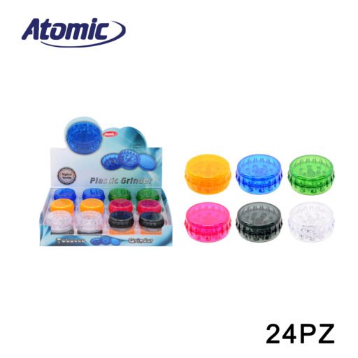 Art.0212465 Atomic Grinder In Plastica Ã48Mm 6 Colori Ass. Conf.24Pz