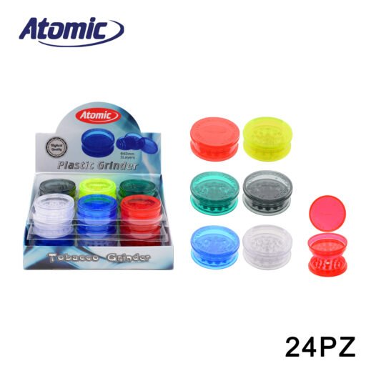 Art.0212495 Atomic In Plastica Ã60Mm 3 Parti 6 Colori Ass. Conf.24Pz