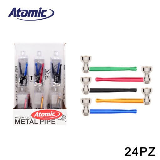 Art.0212807 Atomic Pipa Alu 6 Colori Ass. Confezione Singola In Pvc Conf.24Pz