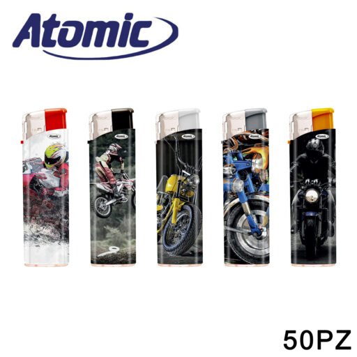 Art.3645111 Atomic Accendino F10 Motorbikes Conf.50Pz